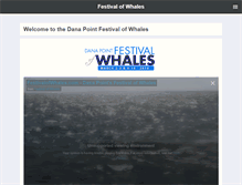 Tablet Screenshot of festivalofwhales.com